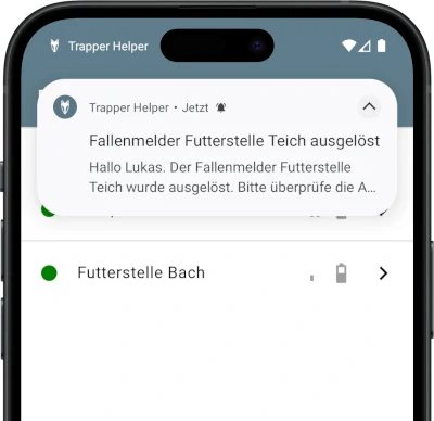 Trapper Helper Push Benachrichtigungen Trapper Helper Push Benachrichtigungen